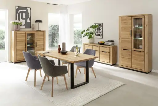 Sideboard - B ca. 163 cm, Wildeiche massiv geölt