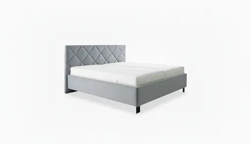 Polsterbett - Liegefläche ca. 180x200 cm, Stoff, Grau