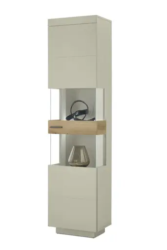 Vitrine - mit Beleuchtung, B ca. 50 cm, Kaschmir, Coast Evoke Eiche Nachbildung
