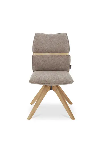 Stuhl MAROU - drehbar, Stoff, Braun