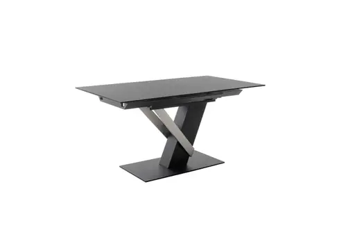 Esstisch - ausziehbar, LB ca. 160x90 cm, Keramik, Anthrazit