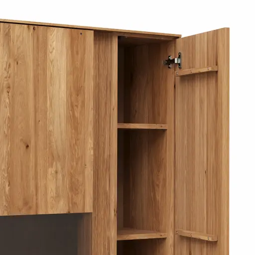 Vitrine Saratoga - Wildeiche massiv, natur geölt