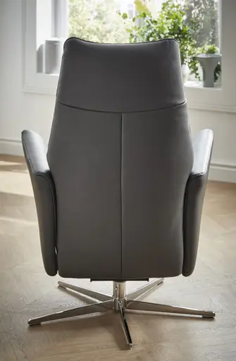 Relaxsessel Trona - Größe S, inkl. Relaxfunktion, Leder, Anthrazit