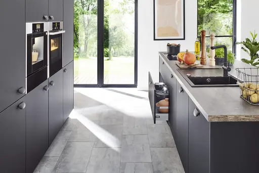 Inselküche 43.180 6 421, Schwarz