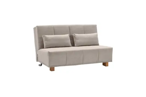 Schlafsofa EASY DELUXE - 2-Sitzer, 120 cm inkl. Schlaffunktion, Stoff Graubeige