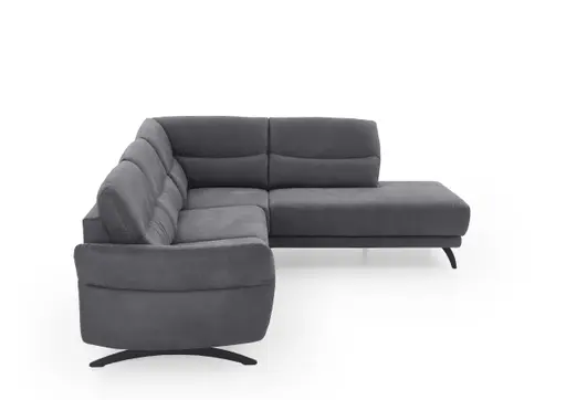 Ecksofa - 3-Sitzer mit Ecke rechts, Stoff, Grau