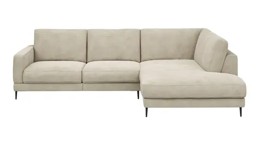 Ecksofa Janne - 2-Sitzer, Ecke rechts, Feincord, Sand