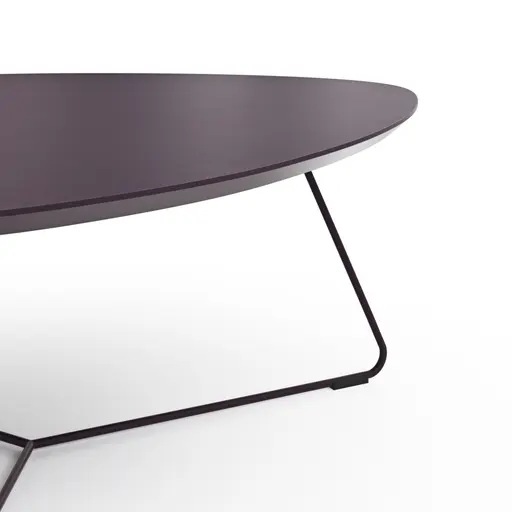 Couchtisch Fano - LBH ca. 87x78x33 cm, Fenix, Aubergine