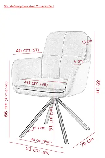 Armlehnstuhl - drehbar, Samtvelour, Mint