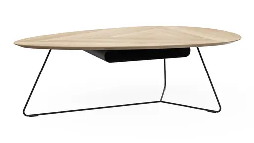 Couchtisch Fano - LBH ca. 121x75x38 cm, Eiche natur, Furnier