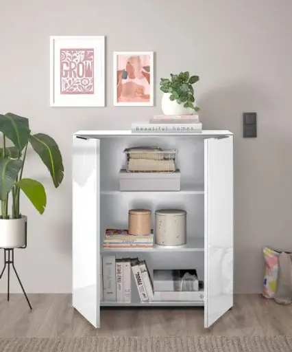 Kommode - B ca. 90 cm, Weiß