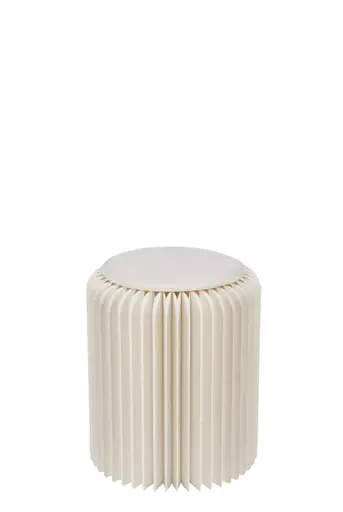 Sitzhocker - DH ca. 36x42 cm, Weiß-Creme