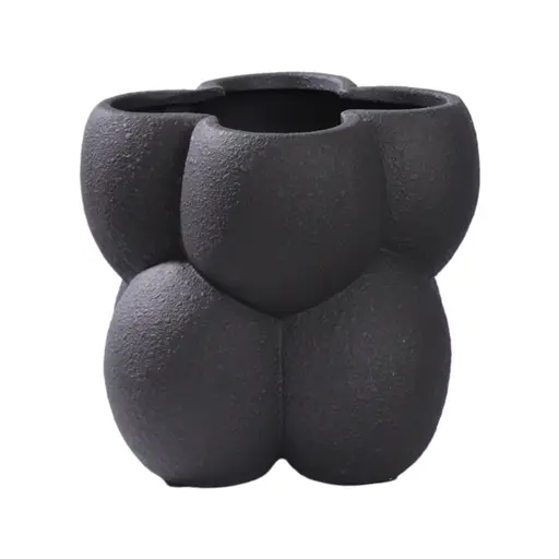 Deko-Vase - DH ca. 18x18,50 cm, Schwarz