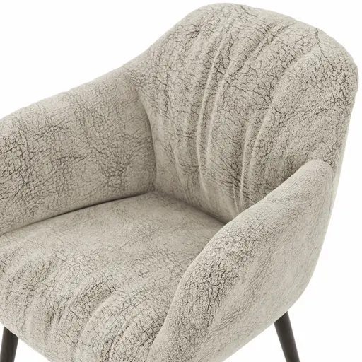 Sessel Sevano - Leder, Offwhite