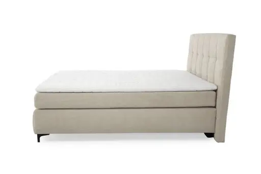 Boxspringbett- Ligefläche ca. 180x200 cm, Stoff, Beige