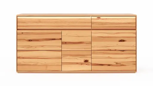 Sideboard Hillsboro - inkl. Beleuchtung, Buche/Kernbuche natur, geölt