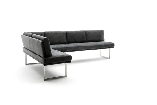 Eckbank Valloni - Stoff, Dunkelgrau