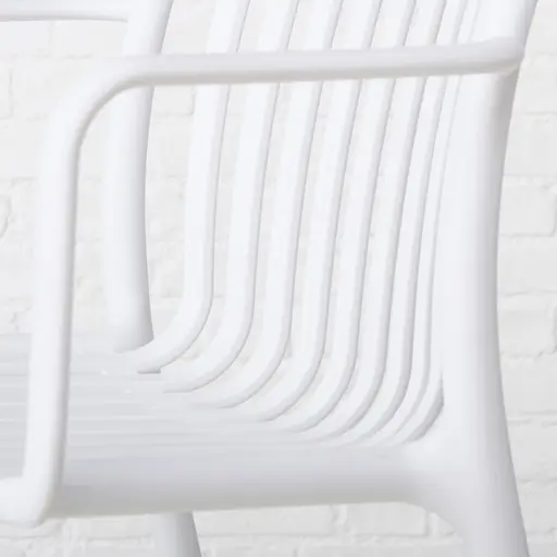 Armlehnstuhl - BHT ca. 56x79x55 cm, Weiß