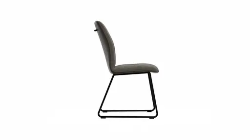 Stuhl Dinner - Stoff, Dunkelbraun