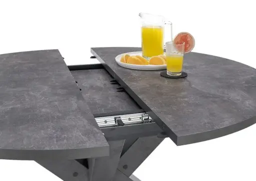 Ausziehtisch- LB ca. 110-150 cm, Keramik, Dunkel, Graphit, Anthrazit