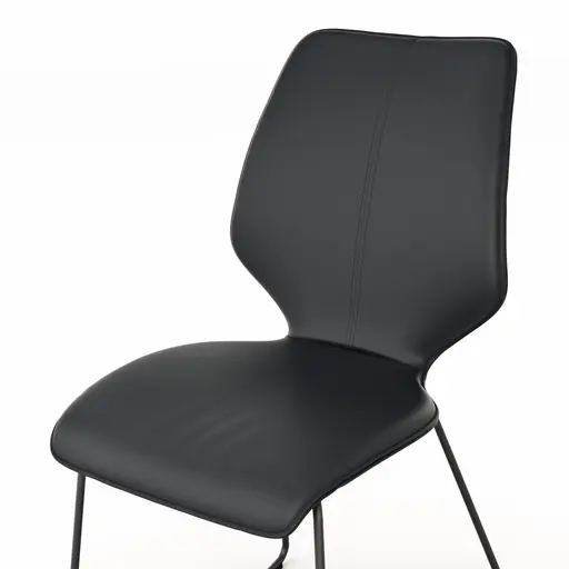 Stuhl Penthouse - Leder, Schwarz, Kufen, Anthrazit