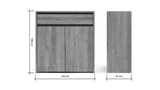 Kommode Baltimore - Wildeiche massiv