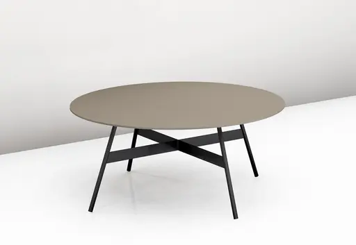 Couchtisch - LBH ca. 83x83x35 cm, ESG Taupe
