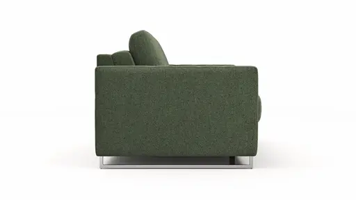 Sofa Nuoro - 2,5-Sitzer inkl. Schlaffunktion, Armlehne mit Kufe, Stoff, Olivgrün