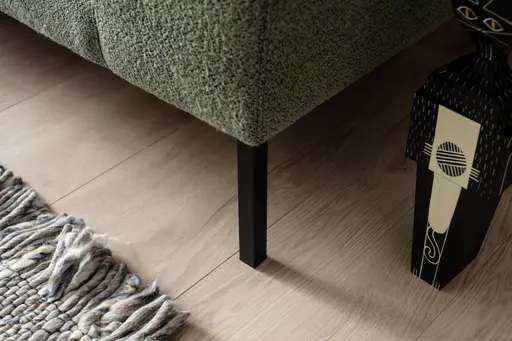 Ecksofa Helmi - Longchair links, 2,5-Sitzer, Stoff, Eukalyptus