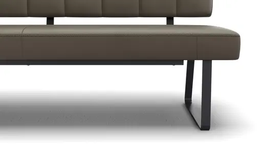 Polsterbank Carmelo - Breite ca. 183 cm, Leder, Olive