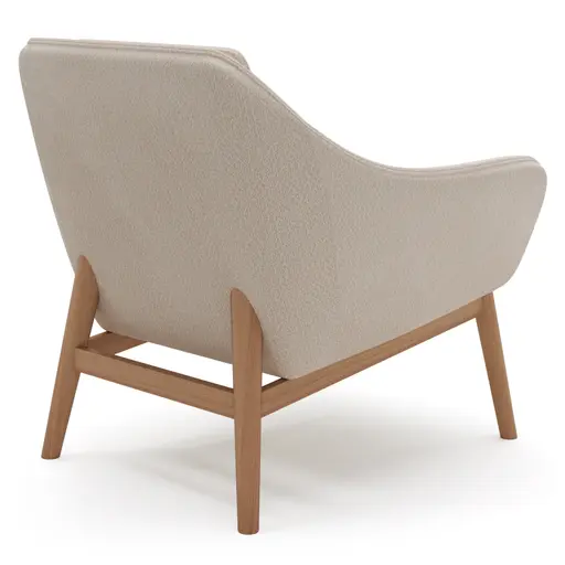 Sessel Karasu - Posh, Stoff, Creme