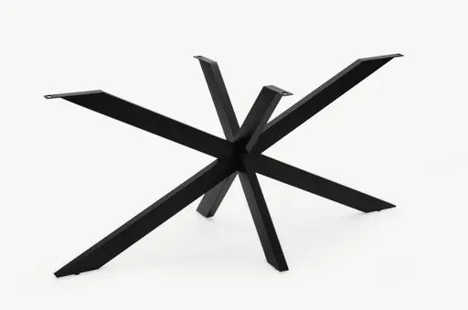 Esstisch - LB ca. 240x100 cm, Wildeiche massiv geölt, Schwarz