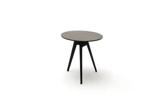Beistelltisch Susa - DH ca. 50x50 cm, Schmelzglas, Bronze