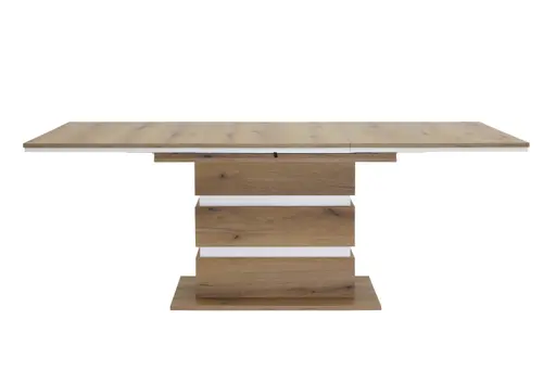 Esstisch - ausziehbar, LB ca. 140x90 cm, Evoke Eiche Nachbildung, Weiß