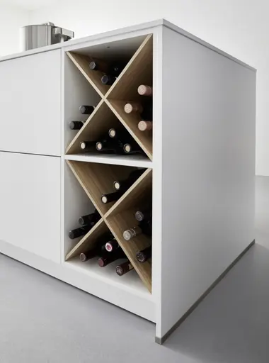 Inselküche 53.190 CO 13 519, Kristallweiß matt Antifingerprint