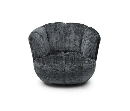 Drehsessel- Stoff, Schwarz