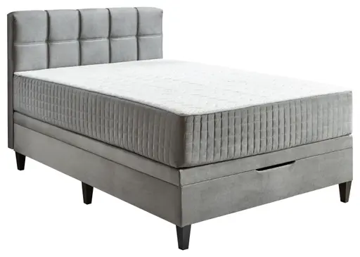 Boxbett - Liegefläche ca. 140x200 cm, Stoff, Grau