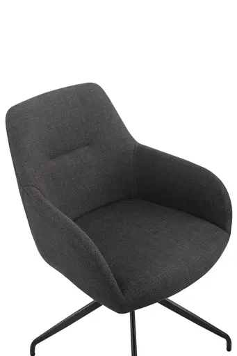 Armlehnstuhl - drehbar, Stoff, Anthrazit