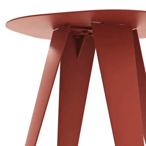 Beistelltisch Signe - BHT ca. 40x50x40 cm, Lack, Oxidrot