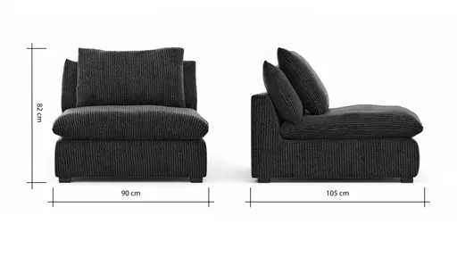 Sessel Ulf - Cord, Moos