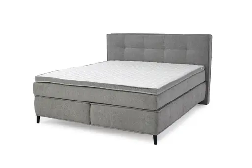 Boxspringbett- Liegefläche ca. 180x200 cm, Stoff, Grau