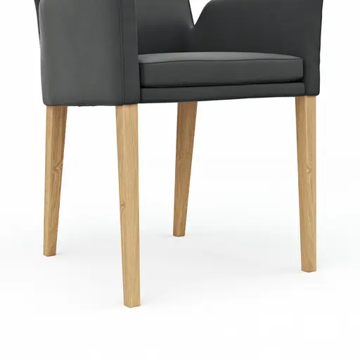 Armlehnstuhl 3190 - Leder, Anthrazit