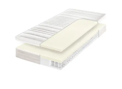 7-Zonen-Tonnentaschenfederkern-Matratze FIANN- Liegefläche ca. 140x200 cm, Mittel