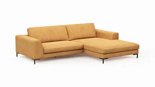 Ecksofa Solano - 1,75-Sitzer mit Longchair Rechts, Stoff, Mango