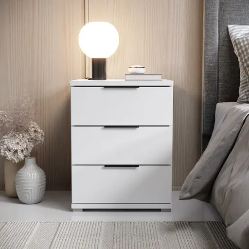 Nachtkommode- Weiß