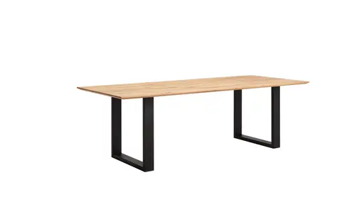 Esstisch Clifton - mit Einsätzen, LB ca. 220x100 cm, Wildeiche massiv, natur geölt