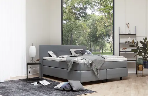 Boxspringbett Rima - Liegefläche ca. 180 x 200 cm, Stoff, Zink