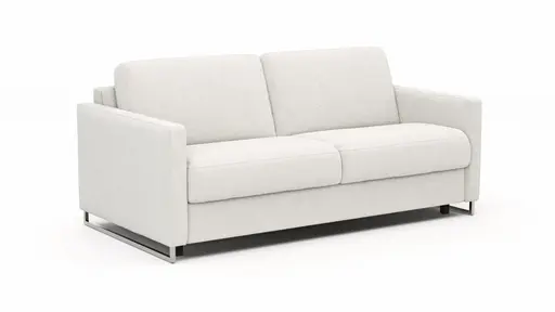 Sofa Nuoro - 2,5-Sitzer inkl. Schlaffunktion, Armlehne mit Kufe, Stoff, Natur