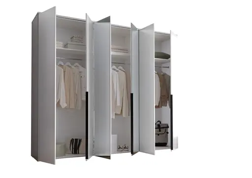 Drehtürenschrank- B ca. 270 cm, Weiß