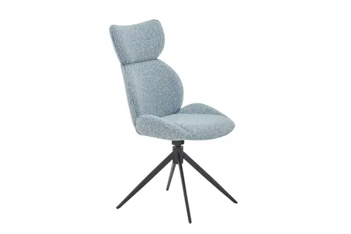 Stuhl MIRNA - drehbar, Stoff, Blau